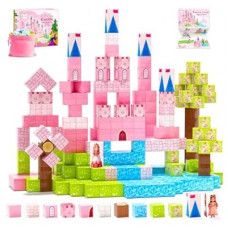 Hiwawind Magnetic Blocks Princess Toys - Easter Basket Stuffers - Princess Castle Building Blocks,Birt…