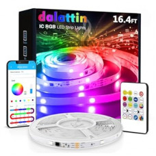 dalattin BGRIC Led Lights for Bedroom, 16.4ft 5050 LED Strip with DIY Multiple Colors, Work with Rem…