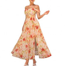 GRACE KARIN 2026 Women's Summer Floral Print Flowy A Line Maxi Dresses Sleeveless Smocked O…