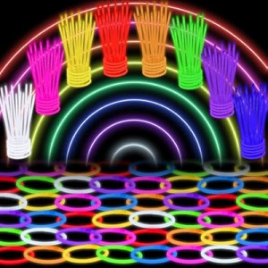Genuvi 300 Pack Glow Sticks Bulk Party Favors 8