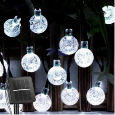 Solar String Lights, Small Crystal Ball Light，Outdoor String Light 60 LED 40ft 8 Lighting Modes Waterproof…