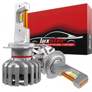 LUXSTER HolyKnight H7 50000lm 55W LED Light Bulbs, Foglight Bulbs, Super Bright, 6000K Cool White, Pa…