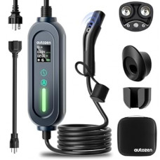 16A Level 1/2 Charger for Tesla [Adjustable Current, Delay Charge & Smart Display] NACS Mobile/Home…