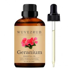 Wuvezrub Geranium Essential Oils, 120ML Pure and Natural Essential Oil for Aromatherapy Diffuser - Gerani…