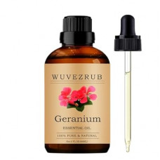 Wuvezrub Geranium Essential Oil, 60ML Pure and Natural for Aromatherapy Diffuser - 2 Fl Oz