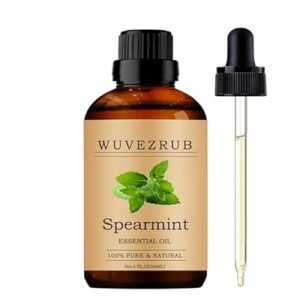 Wuvezrub Spearmint Essential Oils, 60ML Pure and Natural Essential Oil for Aromatherapy Diffuser - Spear…