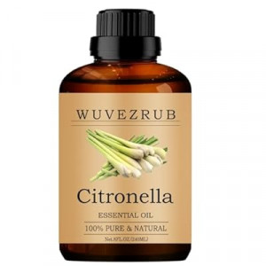 Wuvezrub Citronella Essential Oils, 240ML Pure and Natural Essential Oil for Aromatherapy Diffuser - Citrone…