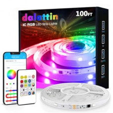 dalattin BGRIC Led Lights for Bedroom, 100ft 5050 LED Strip with DIY Multiple Colors, Work with Alex…
