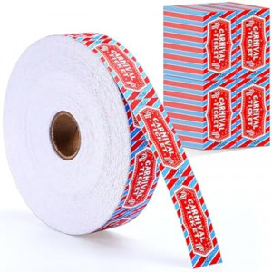 Pasimy 1000 Pieces Carnival Tickets Roll Circus Raffle Tickets Carnival Theme Party Decorations for Party…