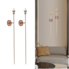 lobolighting Candle Sconces Set of 2 Long Wall Candle Holder Gold Candle Sconce Modern Wall Sconces Candl…