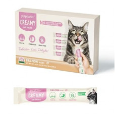 PETPHABET Lickable Cat Treats Squeeze, Creamy Puree Squeezable Wet Kitten Treats, Salmon Recipe 2…