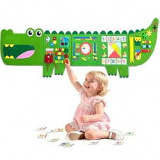 Rivibou Crocodile Foldable Activities Montessori Busy Board Toddler Busy Board Montessoris Toys for 3+ Year…