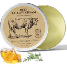 MROUVIK Beef Tallow for Skin, Tallow and Honey Cream,Tallow Face Moisturizer, Natural Grass-Fed Beef…