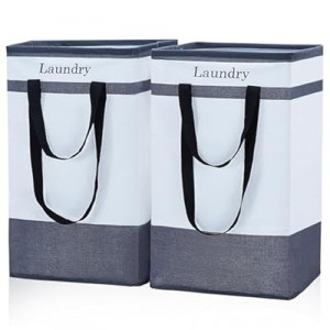 FairyHaus Laundry Basket 78L, 2Pack Laundry Hamper with Easy Carry Handles, Collapsible Laundry Baske…