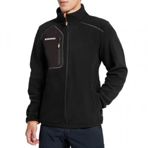 DURAWERK Fleece Jacket Mens Full Zip Lightweight Winter Jackets for Men Casual Outwear with Pockets f…