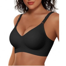 Vertvie Womens Wireless Bras No Underwire Push Up Bra Seamless Supportive Full Coverage Everyday…