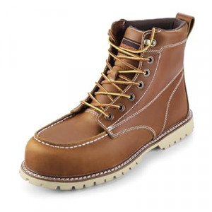 DURAWERK Men's Composite Toe Work Boots, Non-Slip Safety Shoes, Water-Resistant Leather Constructi…