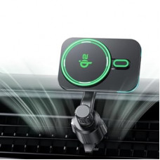 Mukiya for MagSafe Car Charger Mount, Qi2-Certified 15W Magnetic Wireless Car Charger Air Vent，Car…