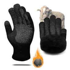 CozyGalar Winter Gloves Men Women, Thermal Merino Wool,6 Finger Touch Screen, Warm Fleece l…