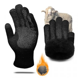 CozyGalar Winter Gloves Men Women, Thermal Merino Wool,6 Finger Touch Screen, Warm Fleece l…