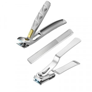 HEYCROWN Nail Clippers for Seniors Angled Head Toenail Clippers for Thick Nails