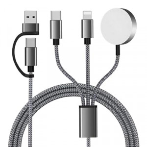 Upgraded 3 in 2 USB C Charger Cable for Apple Watch/iPhone/Airpods, Multi Wireless Fast Charger Compat…