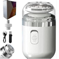 Mini Electric Travel Shaver for MenRechargeable Rotary Shaver WashablePocket Size Shaving Razor…