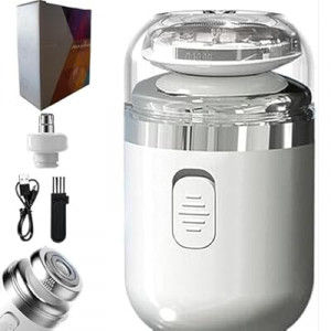 Mini Electric Travel Shaver for MenRechargeable Rotary Shaver WashablePocket Size Shaving Razor…