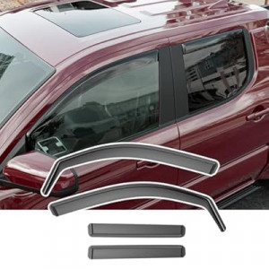 xipoqix Side Window Visor Deflector Compatible with 2024-2026 Toyota Tacoma Visor Trim Cover Replacem…