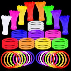 Genuvi 400 Pack Glow Sticks Bulk Party Favors 8