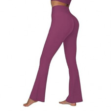 Sunzel Sunzfly Invisible Butt Scrunch Flare Leggings for Women, Mini Flared Yoga Pants with Tummy Con…