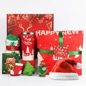 Christmas Gifts Basket for Women, Xmas Self Care Spa Gift Set for Mum, Wife, Best Friend, Sister, Coworkers,…