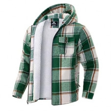 G Gradual Men's Flannel Jacket Fleece Sherpa Lined Hoodies Zip Up Plaid Shirt Warm Winter Jackets for Men…