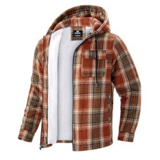 G Gradual Men's Flannel Jacket Fleece Sherpa Lined Hoodies Zip Up Plaid Shirt Warm Winter Jackets for Men…