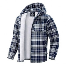 G Gradual Men's Flannel Jacket Fleece Sherpa Lined Hoodies Zip Up Plaid Shirt Warm Winter Jackets for Men…