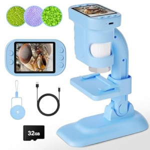 Kids Microscope - Mini Handheld Microscope for Kids, Portable Pocket Digital Toys for Girls Boys Birthday…