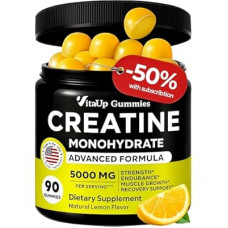 VitaUp Creatine Monohydrate Gummies for Men & Women - USA Made Monohydrate Creatine for Me…