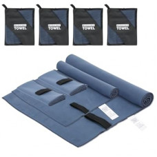 NUOYEE 4 Pack Camping Towel Set Microfiber Lightweight Travel Body Towels Men Women Quick Dry S L…