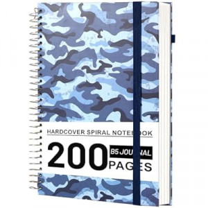 Lined Spiral Journal Notebook for Men Women, 200 Pages,7x10 Hardcover Notebooks for Work and…