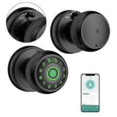 Gavdhe Fingerprint Door Knob-Fingerprint Door Lock with Keypad & App Control-Smart Door Knob,Matt…