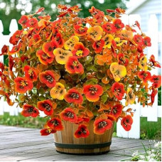 Thinktral Artificial Mums Fall Flowers for Outdoors, 12pcs Fake Mums UV Resistant Outdoor Artificial Plants,…