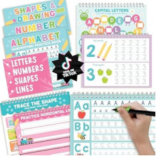 Magic Grooved Writing Practice for Kids Age 3-5 - Reusable Workbooks for Toddlers Preschool Learning Act…