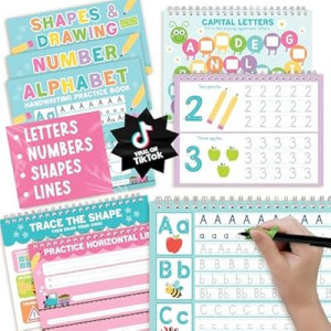 Magic Grooved Writing Practice for Kids Age 3-5 - Reusable Workbooks for Toddlers Preschool Learning Act…