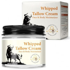Beef Tallow and Honey Cream for Skin, Moisturizer Creams, Whipped Tallow Cream for Smooth Nourishi…