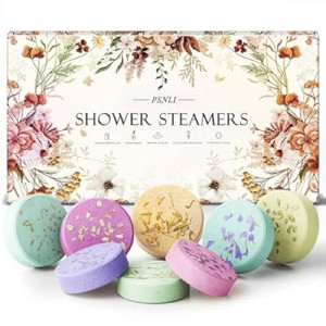 Psnli Shower Steamers Aromatherapy Stocking Stuffers 8 Scents, Christmas Gifts for Women Elegant Packaging…
