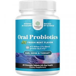 Oral Probiotics for Teeth and Gums - Minty Fresh BLIS K12 Oral Probiotics for Mouth Bad Breath Dry Mouth a…