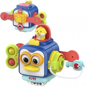 SOONYANG Montessori Toys for 1 Year Old, Activity Cube Toys for 1 Year Old Boy,Travel Sensory Toy for…