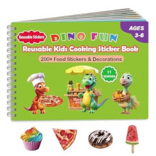 Dino Fun Cooking Sticker Book, Create & Play with 200+ Removable Food Stickers & 11 Playful Kitchen…
