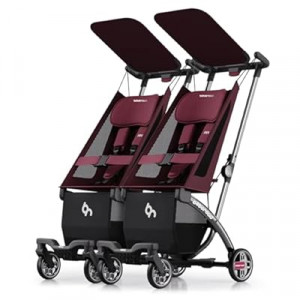 Beberoad Love R1 Auto-Folding Ultra Lightweight Double Stroller Twin Strollers, Side by Side Stroller for B…