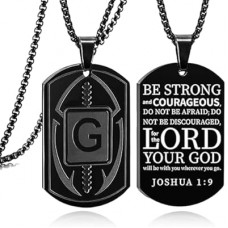Chasing DreamsMRL Football Dog Tag Necklace for Men: Initial A-Z Necklace Personalized Football Acc…